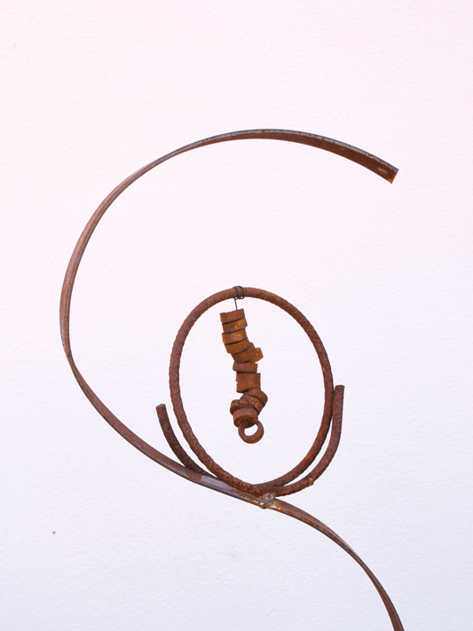 Desert Swirl — Abstract Metal Sculpture