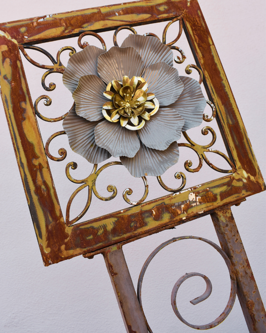 The Gated Bloom — Metal Garden Sculpture