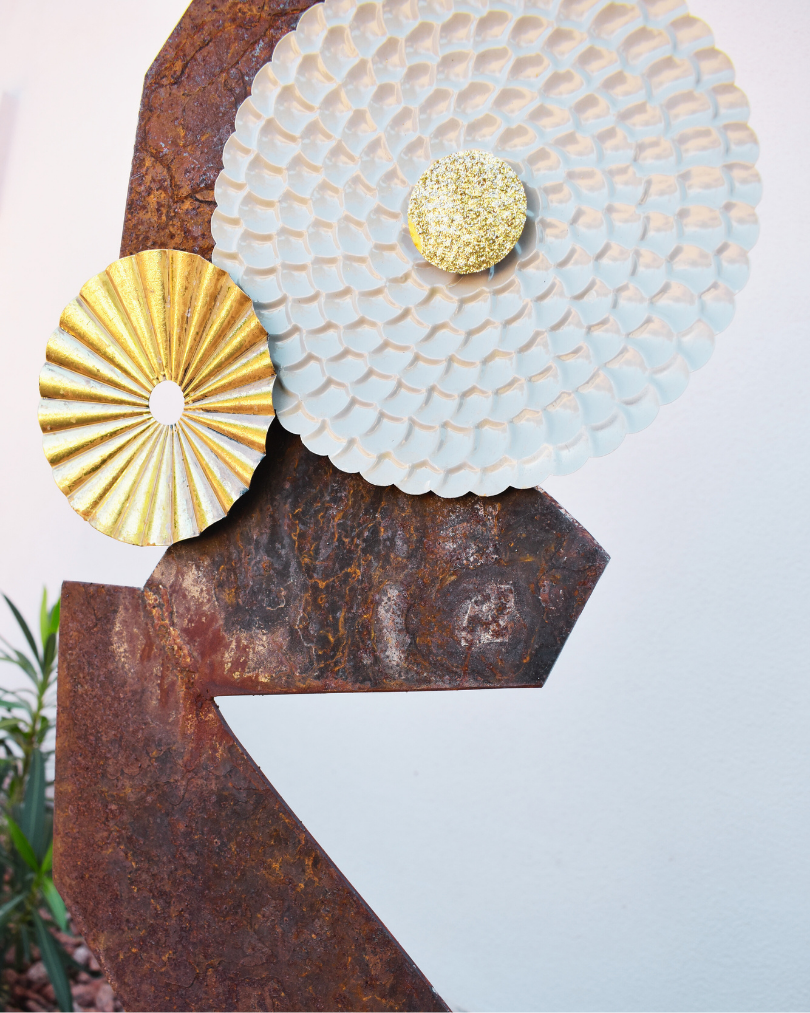 Zig Zag Sun — Metal Garden Sculpture